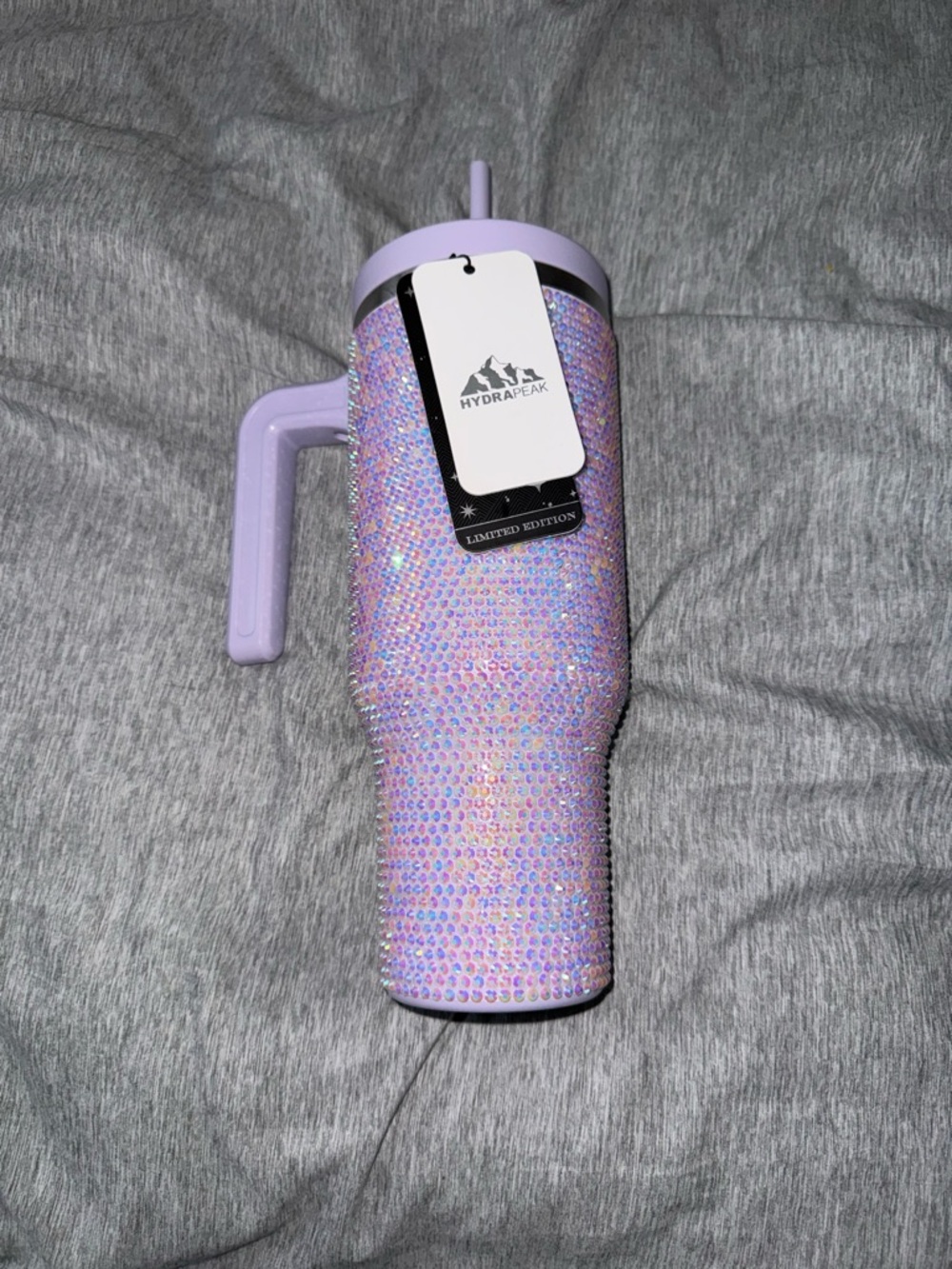 HydraPeak Lavender Rhinestone Travel Tumbler with Handle - Limited Edition